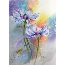 Flowers IX 2023 (T2) 30x40cm / Watercolour by ©janinaB.