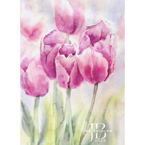 Tulips-I-2025-(4) / Watercolour by ©janinaB.
