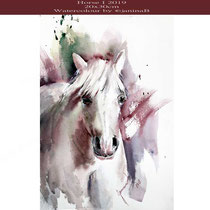 Horse I 2019 (O4) / 20x30cm Watercolour by ©janinaB
