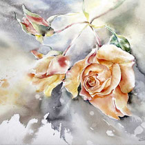 Roses III 2023 (T1) 30x40cm / Watercolour by ©janinaB.