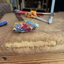 Finished fixing. Waiting for the glue to dry.