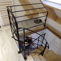 garde corps de trémie et rampant d'escalier