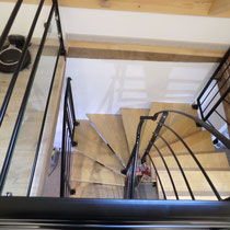 garde corps de trémie et rampant d'escalier