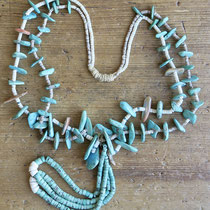4399 Navajo/Pueblo Two Strand Heishi Necklace w/Jaclas, mid 20th c. necklace 26" jaclas 6" $2,500