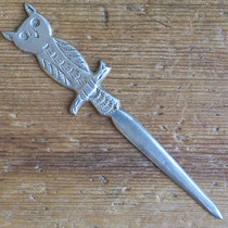 4191 navajo sandcast owl letter opener c.1950 5.25" $250