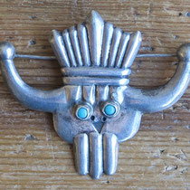 4785 Navajo/Pueblo Kachina mask pin 2x1.75" $195