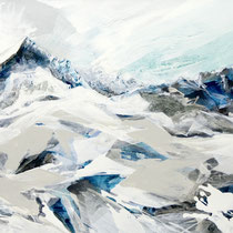wetterstein mit alpspitze-bleu - acryl auf leinwand,  H 75 x B 160 cm