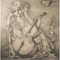 "Lucca", 85 x 85 cm; Bleistift auf Hartfaser; 2013.