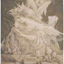 "Moira", 63 x 70 cm; Bleistift, Acryl; 2020.