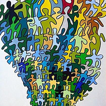 Act, 50x70cm, ingelijst
