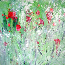 Poppies, 90x120cm, acryl op doek, verkocht