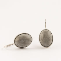 earrings concrete, silver