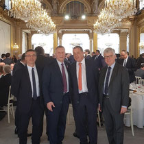 De gauche à droite : Nicolas Fricoteaux, président du Conseil départemental de l'Aisne, Jacques Krabal, Jean-Paul Roseleux, et Yves Daudigny, sénateur de l'Aisne.