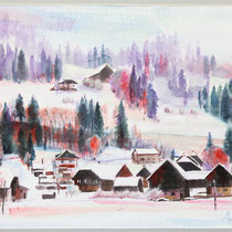 Kärnten, Patergassen - Aquarell - 40 x 50 cm