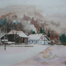 Kärnten, Patergassen - Aquarell - 20 x 30 cm