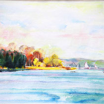 Ammersee - Aquarell - 30 x 40 cm