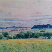Im Allgäu - Ölpastell - 35 x 50 cm