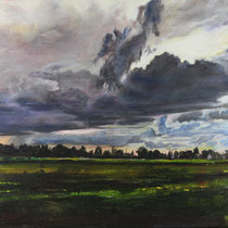 Münchner Osten bei Trudering - Acryl auf Leinwand - 60 x 90 cm