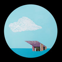 Situation 42, d-100cm | mixed media: canvas, acrylic, comics, collage | 