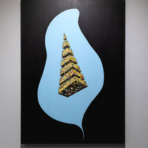 Situation 49, 100*70cm | mixed media: canvas, acrylic, newspapers | 