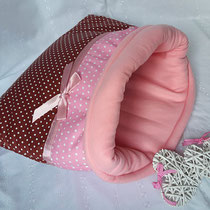 Schlafsack "Lina" ist aus Baumwolle  / Fleecestoff  ,bei 40°C Feinwäsche waschbar , NICHT Trockner geeignet !!!