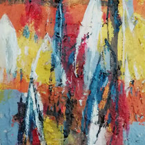 Michael F. Wyss, Begegnungen, Acryl, 40x50cm, 2021