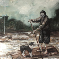 Le passeur // 36x47cm // huile sur toile  