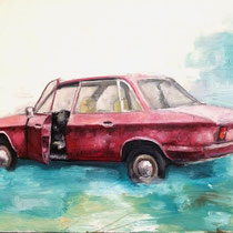 Car  // 24x32cm oil on wood