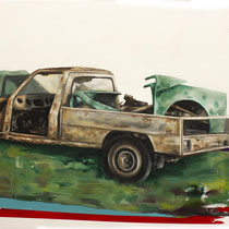 Sky is crying  196x130cm   Huile sur toile  2018