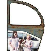 Hommage 105x69x7cm  oil on steel  - 2019