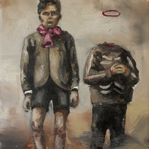 Enfant de choeurs // huile sur toile //  30x20cm   