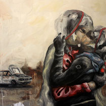 Regarder le monde s'auto-détruire // 116x89cm // huile sur toile 