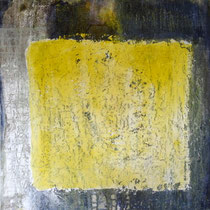 Im müden Licht Trostpflaster suchen    80x80cm  Leinwand,   Steinmehle, Pigmente Tusche