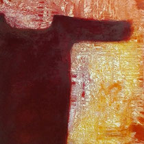 roter Pullover   100x80cm Leinwand, Steinmehle, Pigmente, Tusche