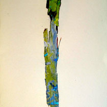 Gedankenleser  30x20cm Holz, Acryl, Pigmente  verk.