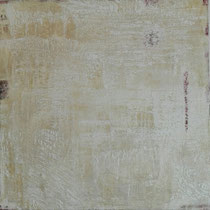 weiße Kristalle an Haifischfloßen  100x100cm Leinwand,  Steinmehle, Pigmente
