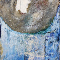 Die verwundete Welt  80x60cm Leinwand, Steinmehle, Pigmente