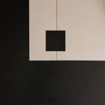 "Am seidenen Faden" Acryl auf MDF, 70x60 cm