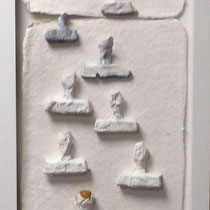 "Die Bürokratie", 60 x 25 cm, gebrochen durch die Bürokratie. Mit Happy End!