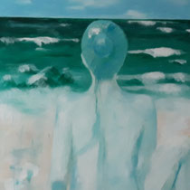 "Ein Tag am Meer", Acryl auf Leinwand, 155 x 80 cm, verkauft
