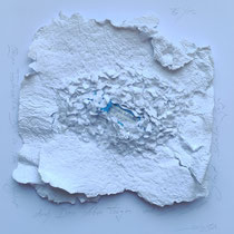 Federwolken für Yves, 35 x 35 cm