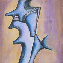 Dominatore della foresta, 2011, tecnica mista su tavola, 85x130