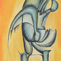 Senza titolo, 2012, tecnica mista su tavola, 80x125