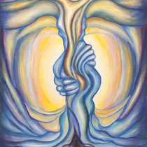 Nel mediterraneo, 2019, tecnica mista su tavola, 60x110