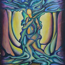 Il mistero della natura, 2016, Tecnica mista su tavola, 86x100