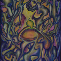 Il seme della vita, 2016, Tecnica mista su tavola, 86x100 