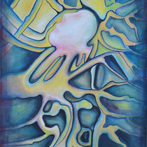 Eternità, 2015, tecnica mista su tavola, 63x94