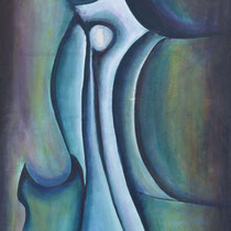 Luce interiore, 2013, tecnica mista su tavola, 69x106