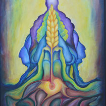 Profumo di grano, 2016, Tecnica mista su tavola, 73x103