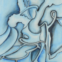 Abbraccio radicale, 2014, tecnica mista su tavola, 93x126